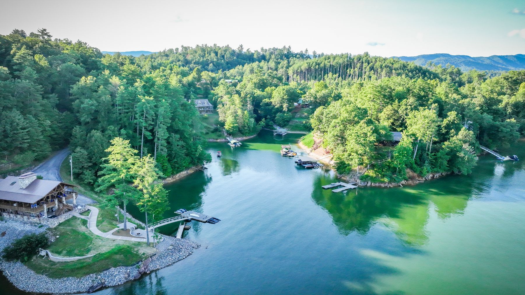 Aerial view of Watauga Lake